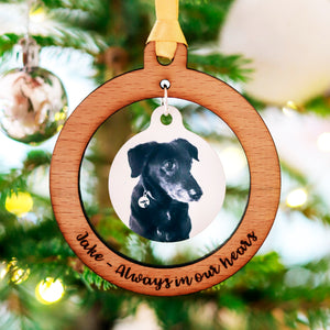 Christmas Decoration Pet Memorial Photo with Gift Box