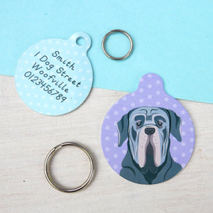 Neapolitan Mastiff Personalised Dog ID Tag  - Hoobynoo - Personalised Pet Tags and Gifts