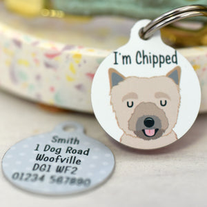 Norwich Terrier Personalised Dog ID Tag
