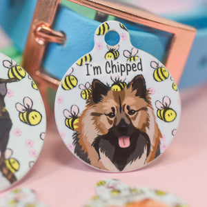Dog Tag Personalised - Bumble Bee Realistic Illustrations