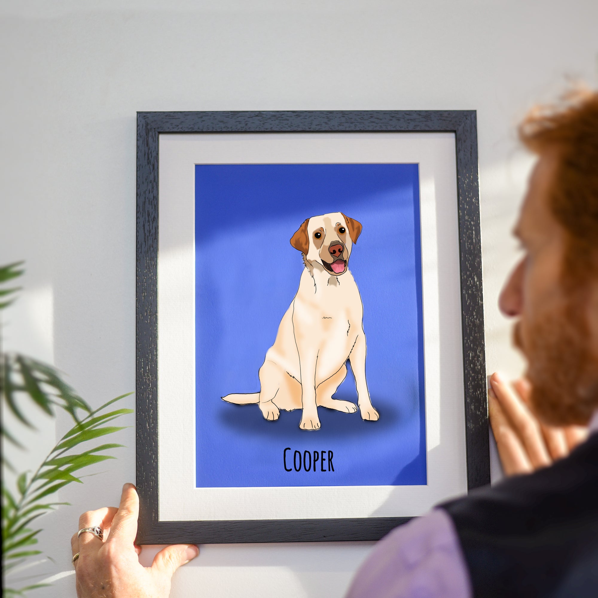 Personalised Pet Sketched Portrait Framed Illustration