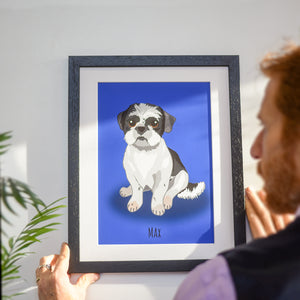 Personalised Pet Portrait Framed Illustration