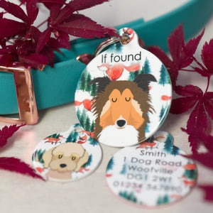 Dog Tag Personalised - Woodland Design