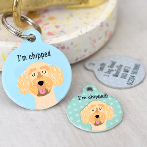 Personalised Goldendoodle Dog ID Tag