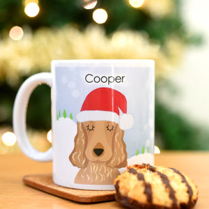Personalised Snow Dog Christmas Mug