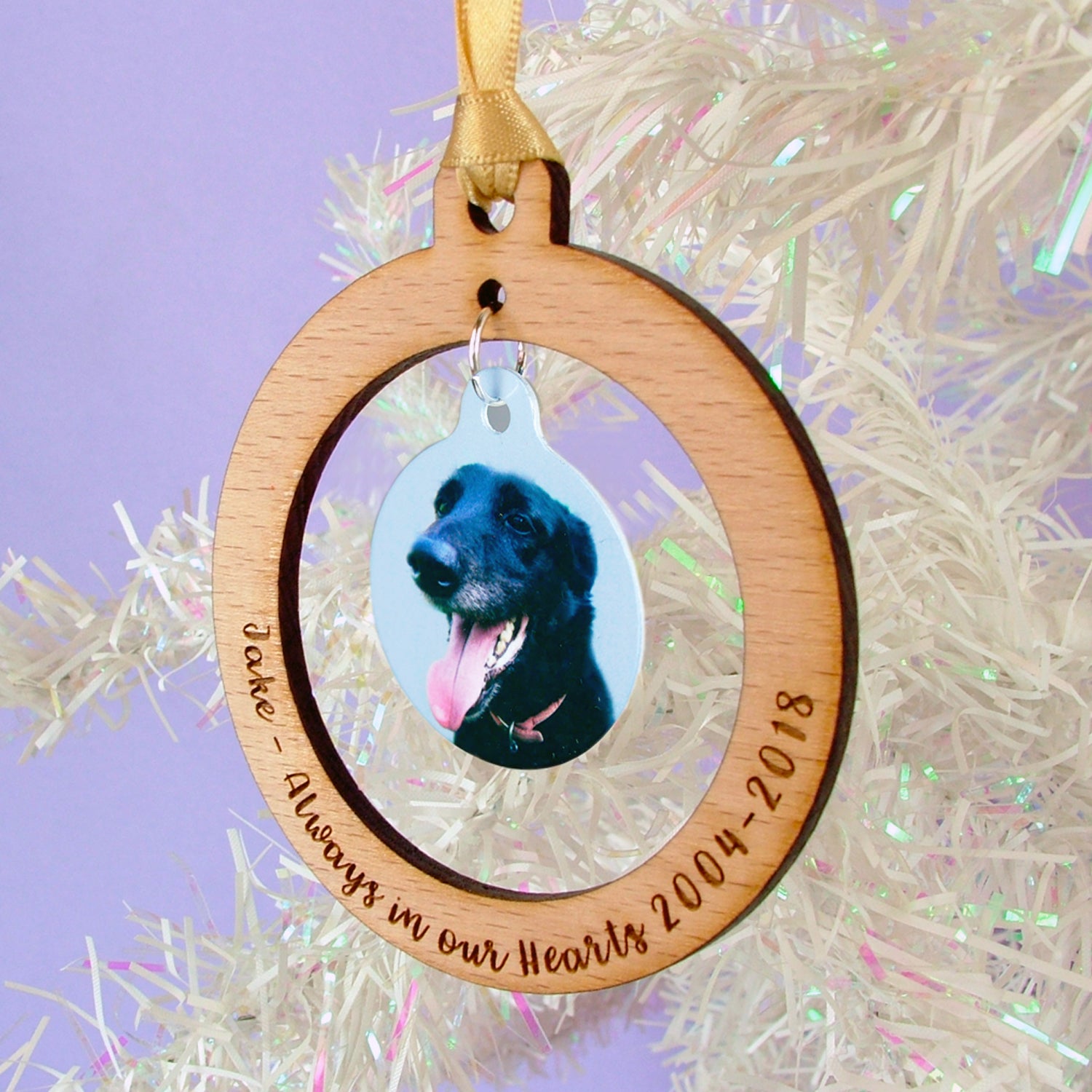 Christmas Decoration Pet Memorial Photo with Gift Box