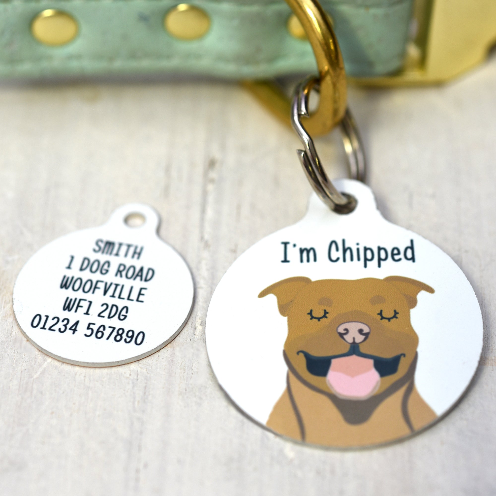 Pitbull Terrier Personalised Dog ID Tag