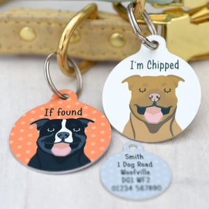 Pitbull Terrier Personalised Dog ID Tag