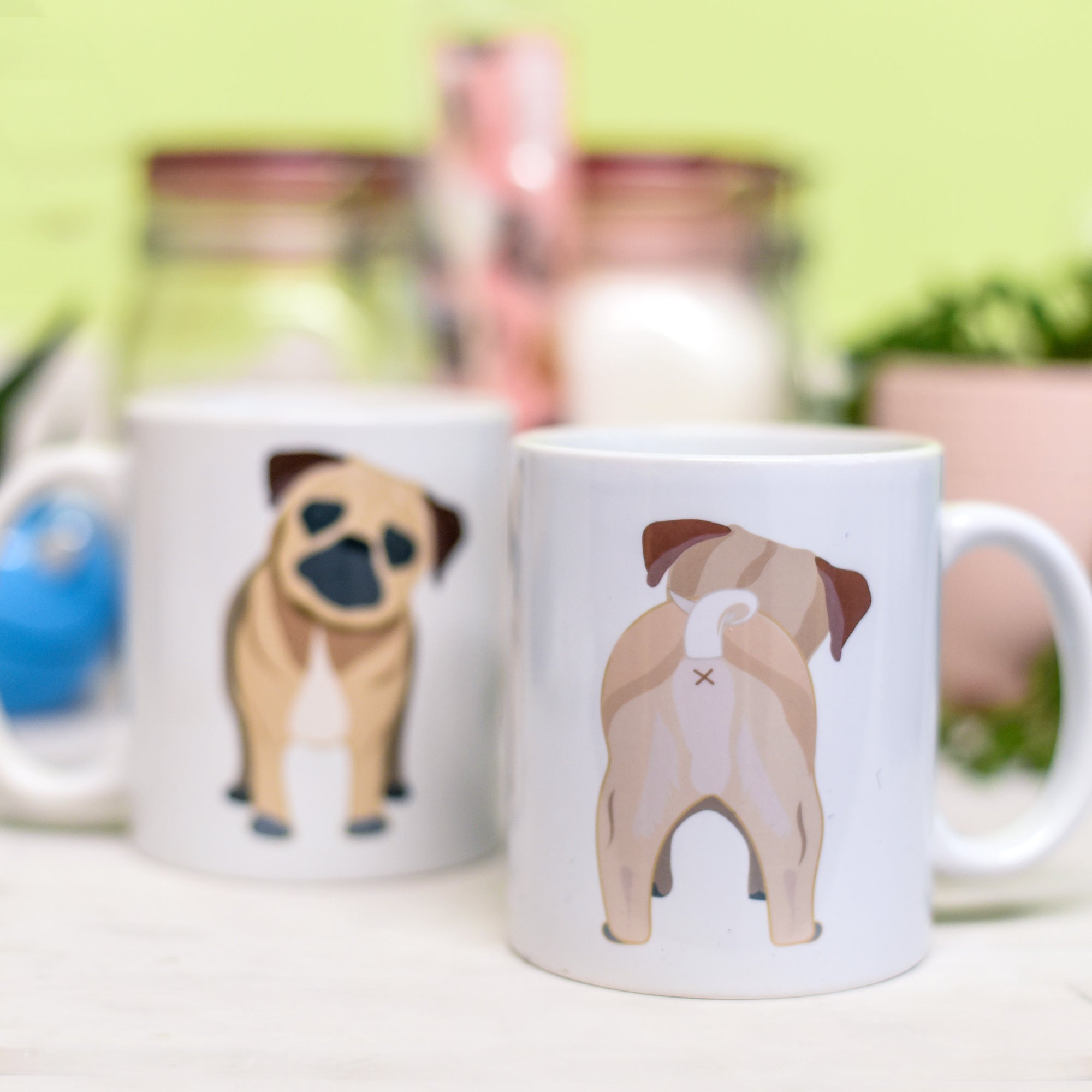 Pug Butt Mug - Funny Pug Bum Reverse Mug
