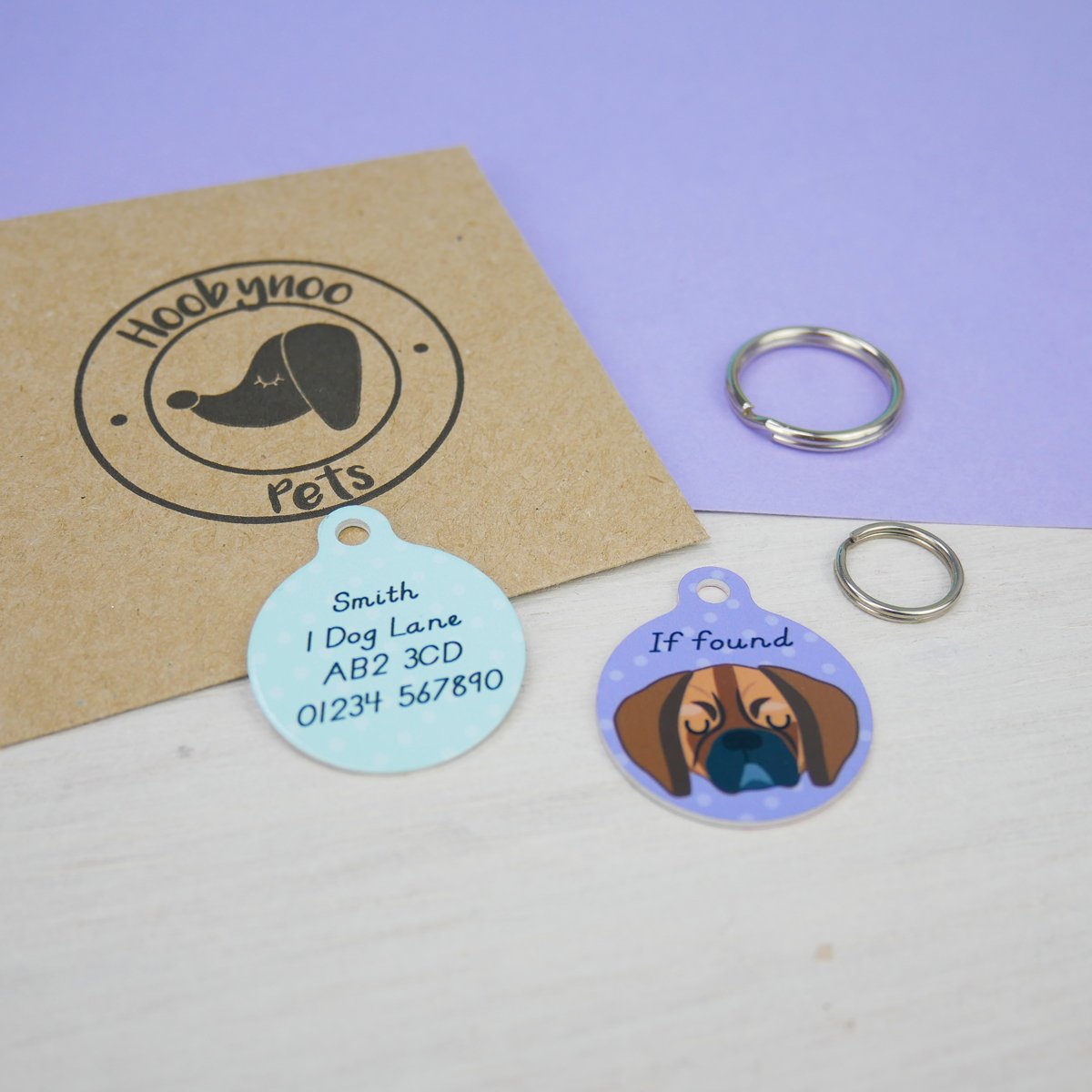 Personalised Pugalier Dog ID Tag  - Hoobynoo - Personalised Pet Tags and Gifts