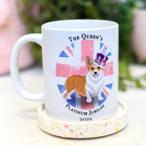 Queen's Platinum Jubilee Mug - Union Jack Corgi