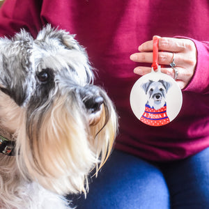 Christmas Jumper Dog Hanging Decoration Personalised