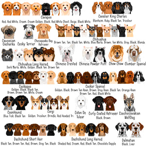 Personalised Cute Dog Illustrated Mug - Pastel Harlequin Collection