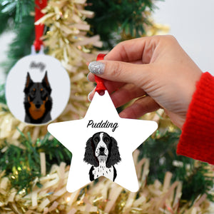 Dog Breed Christms Tree Decoration Personalised