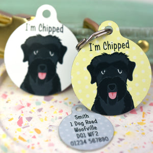 Russian Black Terrier Personalised Dog ID Tag