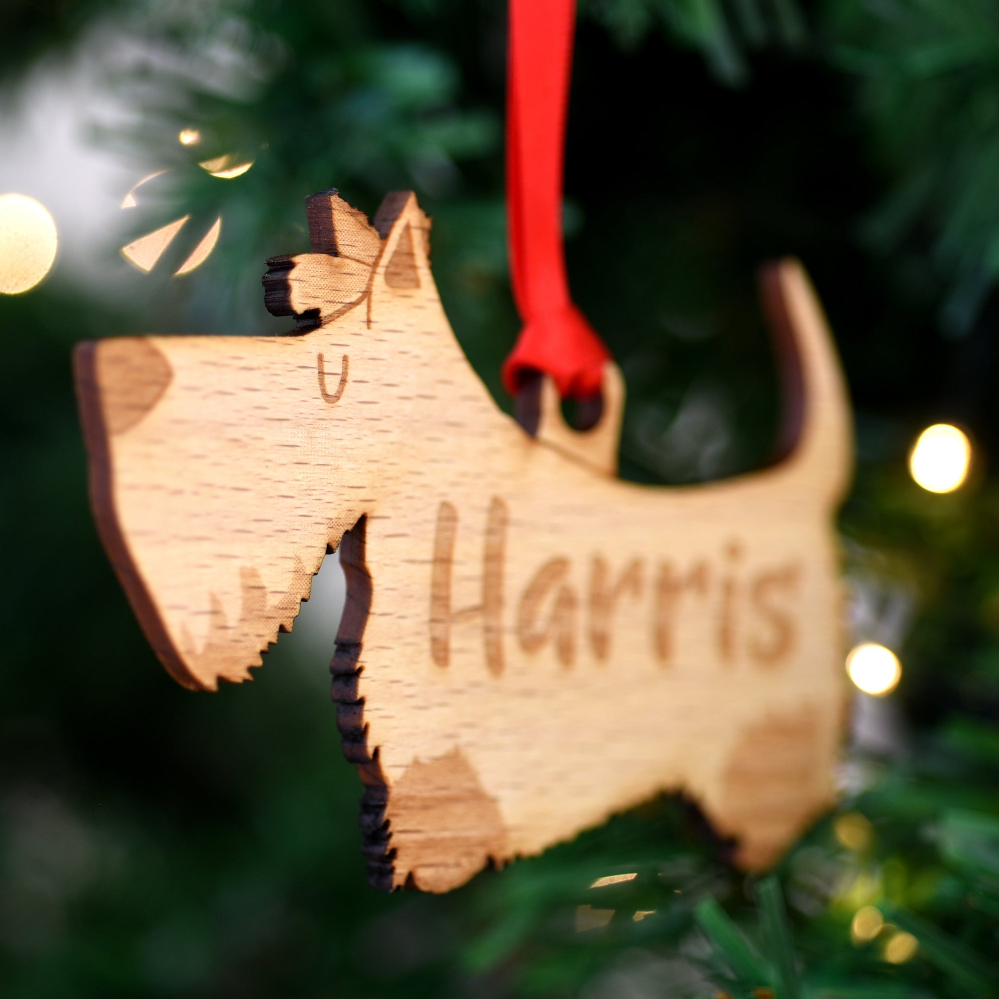 Dog Christmas Decoration - Scottish Terrier - Solid Wood