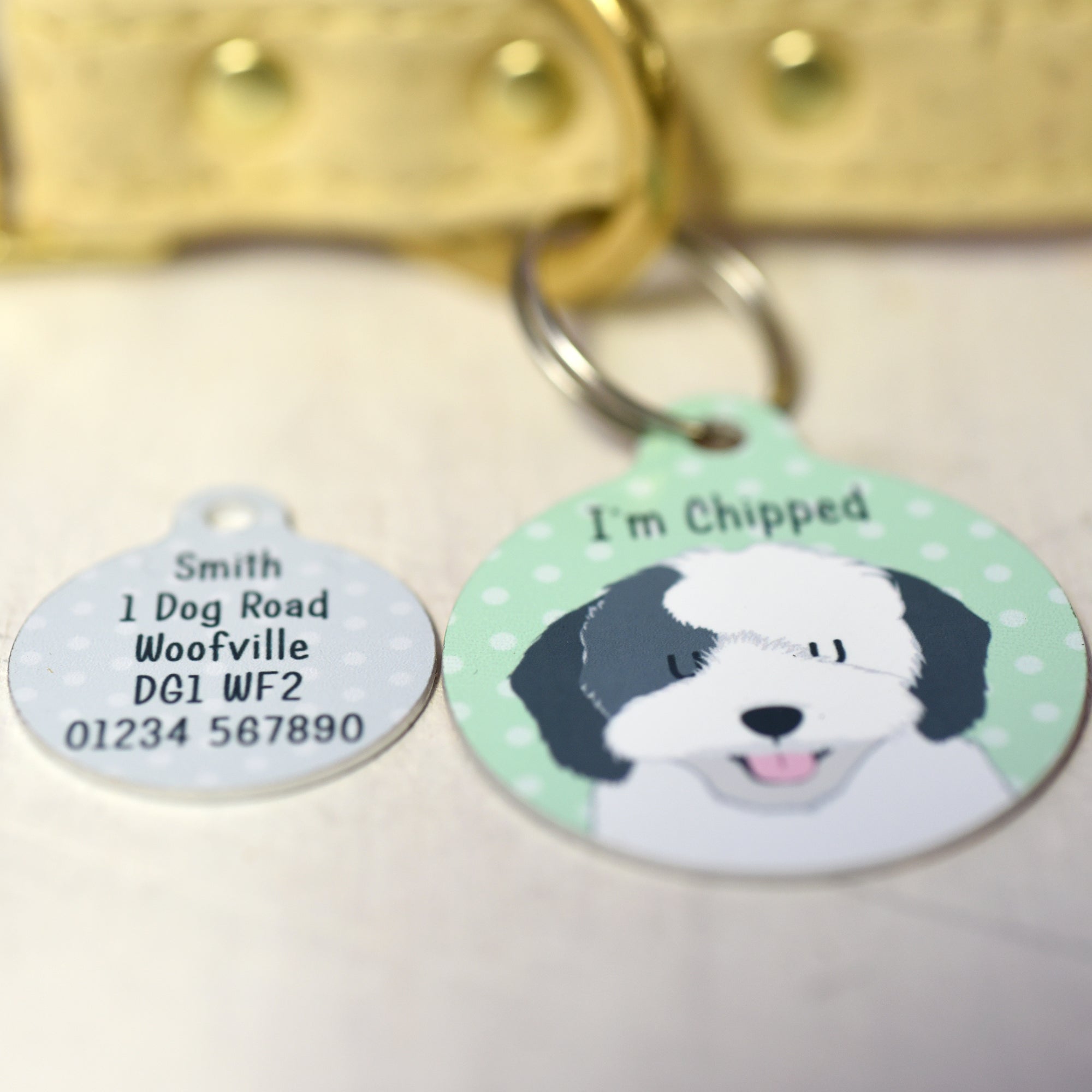 Personalised Sheepadoodle Dog ID Tag