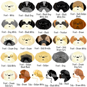 Shih Tzu  Personalised Dog Tag - Watercolour Gold