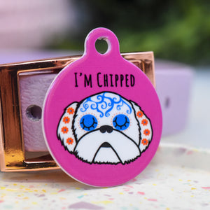 Shih Tzu  Personalised Dog Tag - Day of the Dead