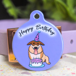 Slogan Dog Tag - Happy Birthday