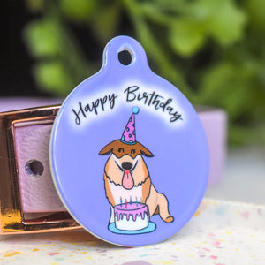 Slogan Dog Tag - Happy Birthday