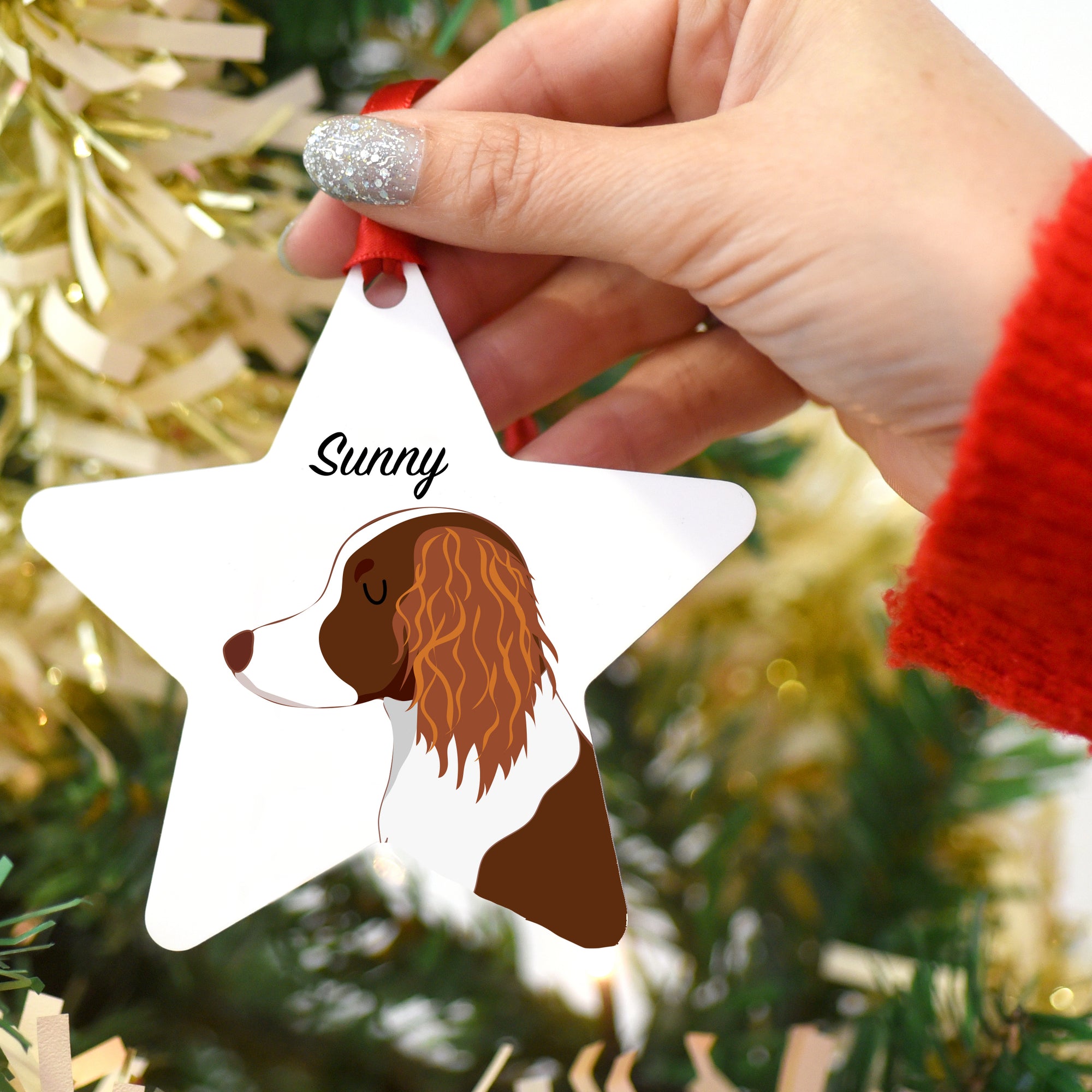 Springer Spaniel Personalised Dog Christmas Decoration