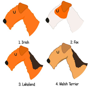 Irish/Lakeland/Fox Terrier Personalised Dog ID Tag  - Hoobynoo - Personalised Pet Tags and Gifts