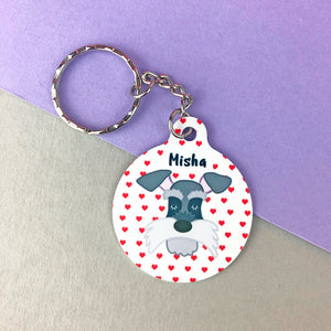 Valentines Personalised Dog Keyring  - Hoobynoo - Personalised Pet Tags and Gifts
