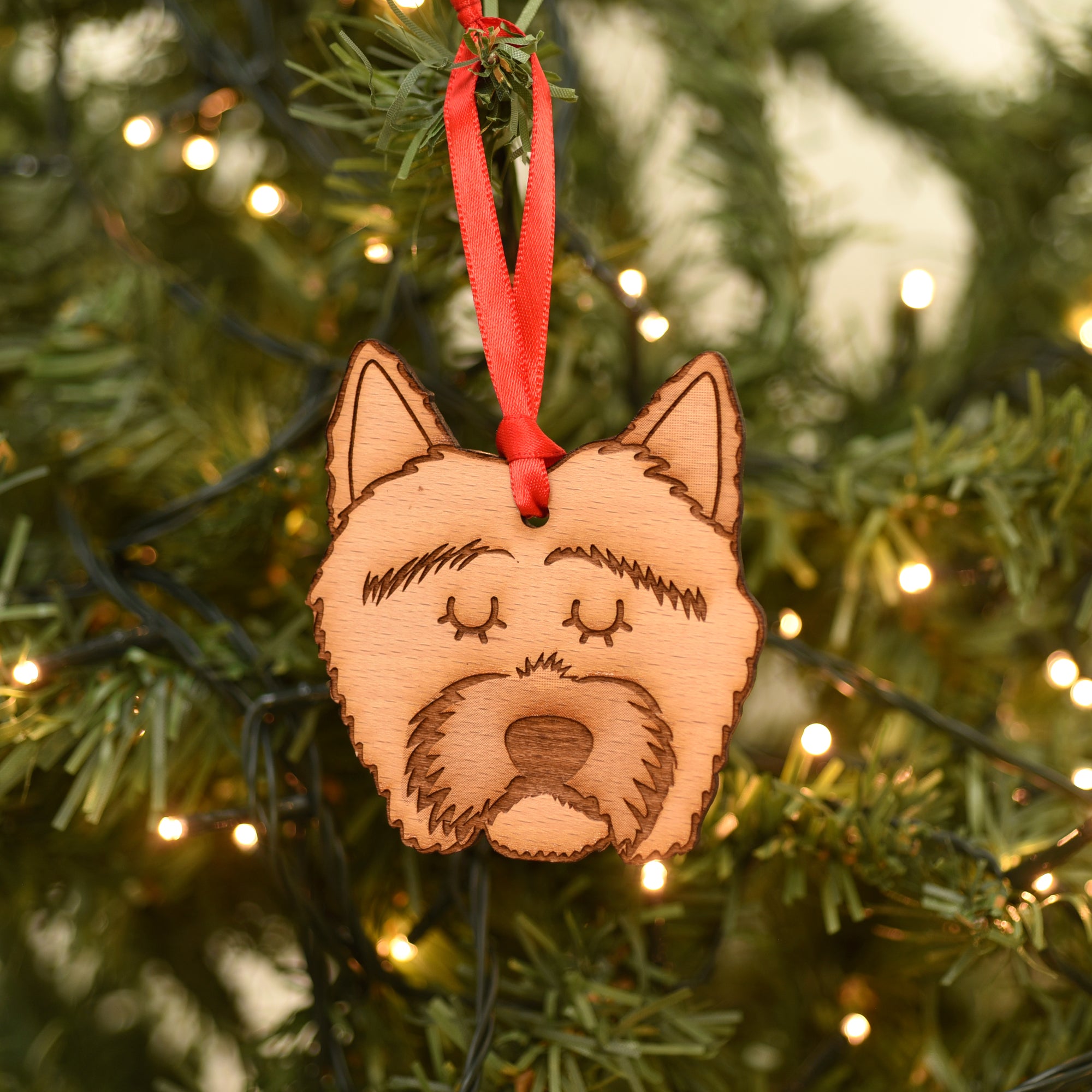 Westie Wooden Christmas Decoration