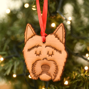 Westie Wooden Christmas Decoration