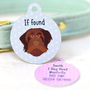 Personalised Wire Haired Griffon Dog Tag