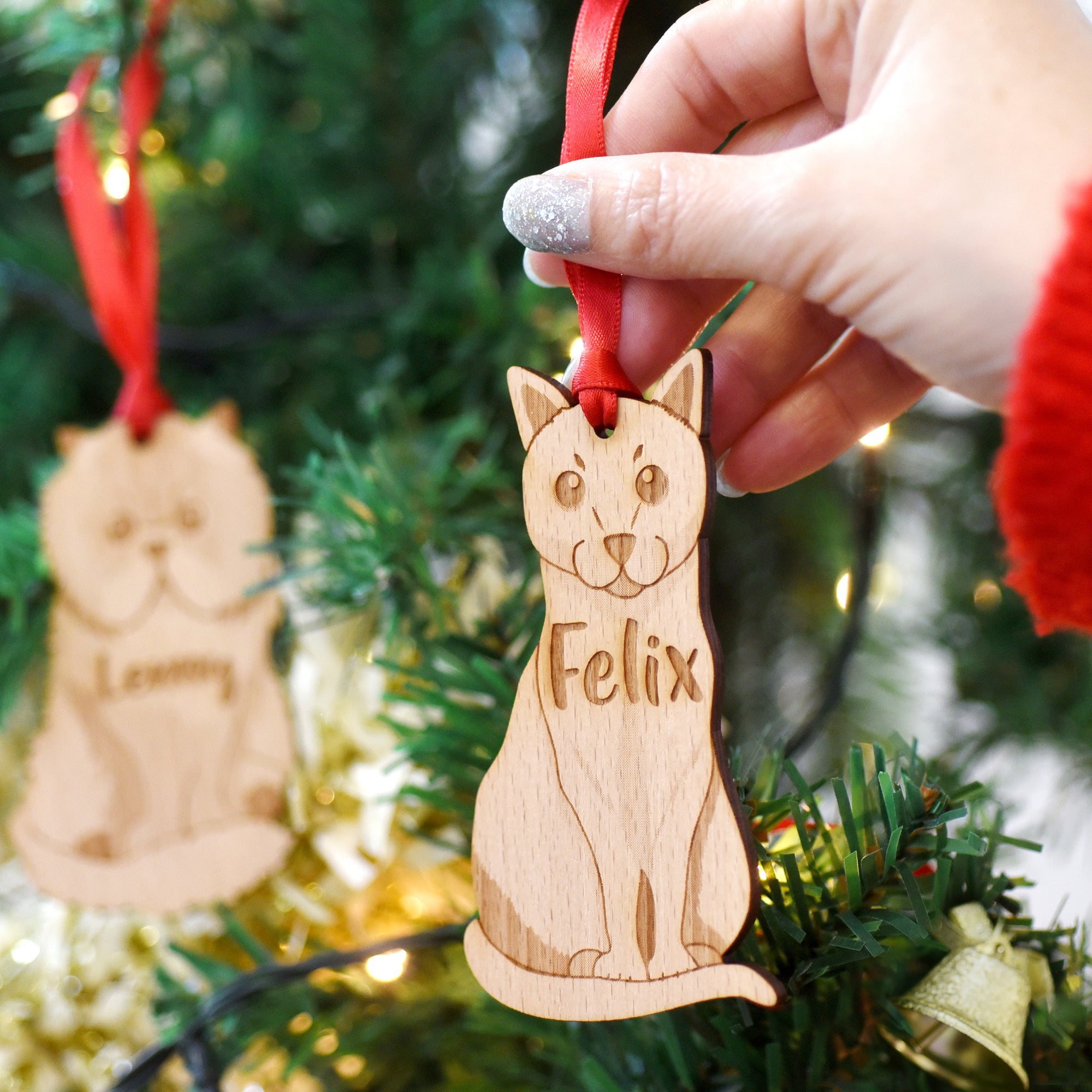 Personalised Cat Breed Wooden Decoration