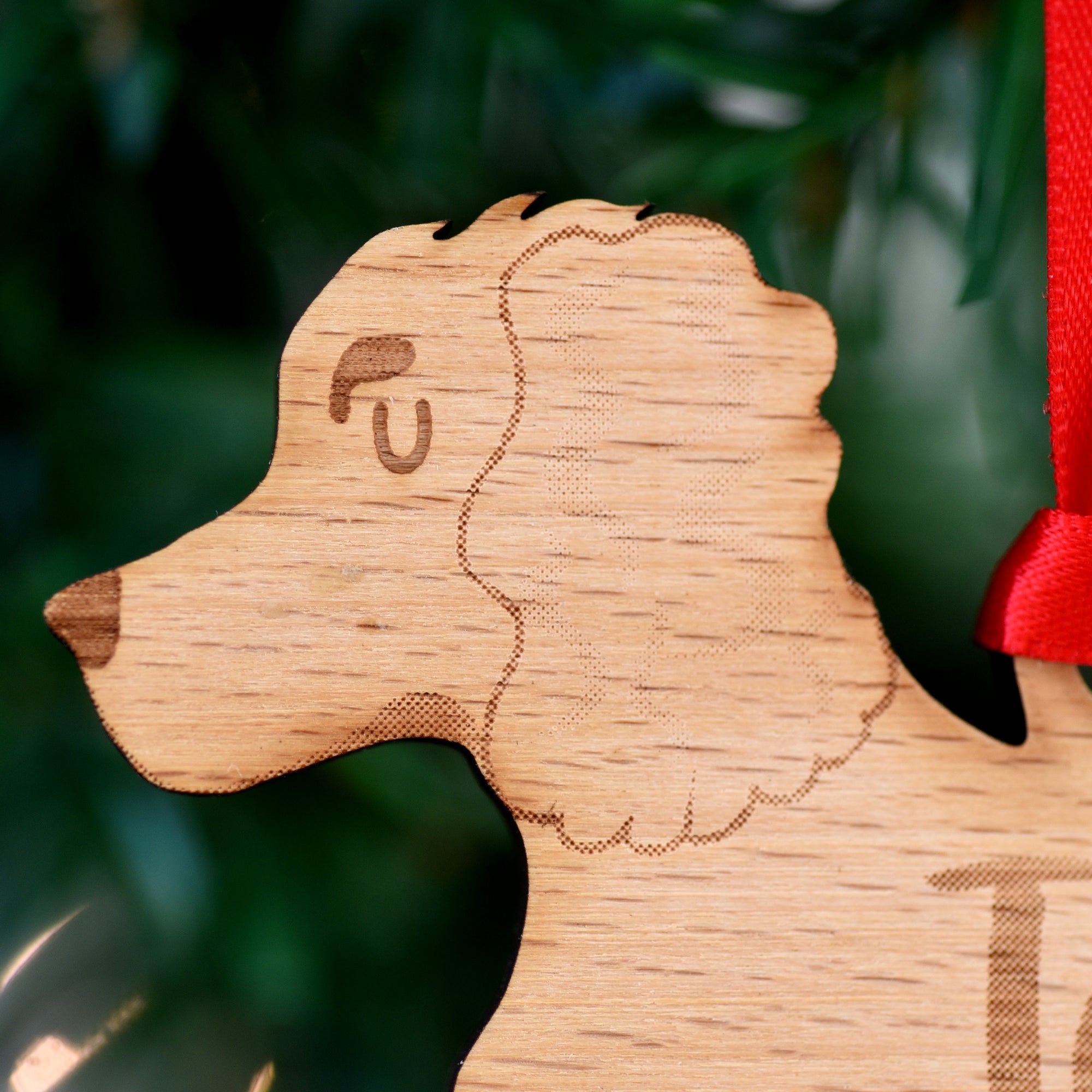 Dog Christmas Decoration - Working Cocker Spaniel - Solid Wood