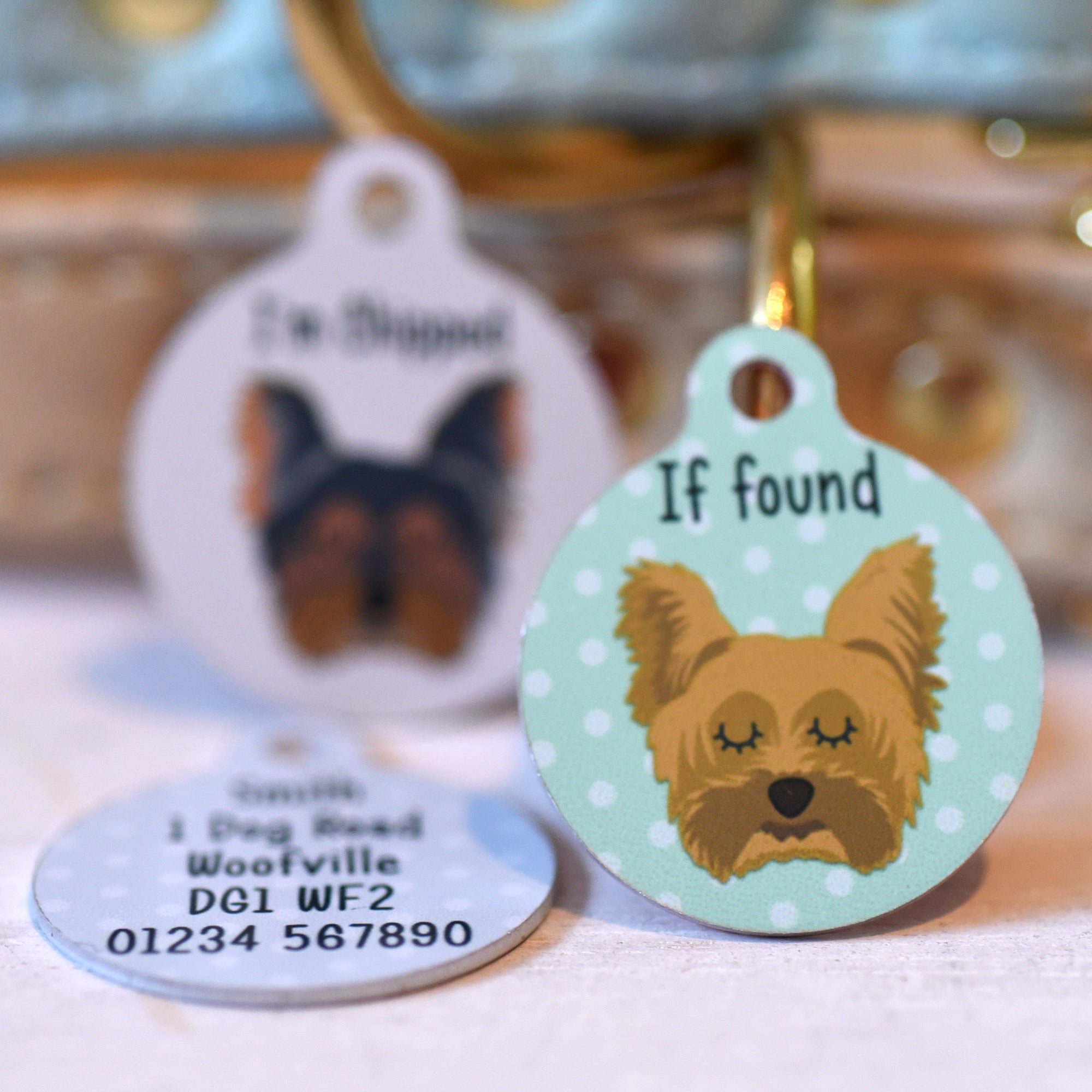 Personalised Yorkshire Terrier Dog Id Tag - Small 25mm